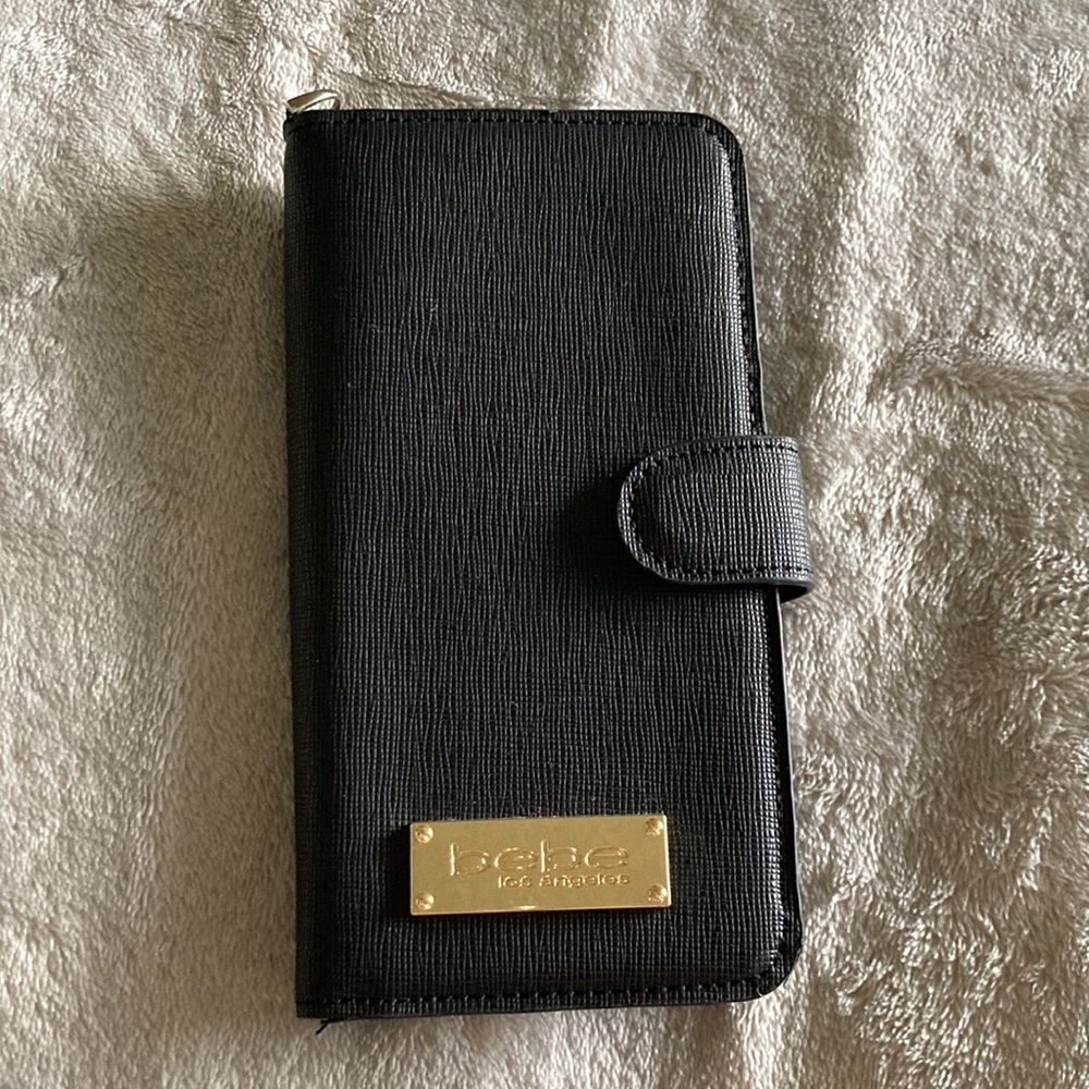 Bebe los angeles black phone case wallet